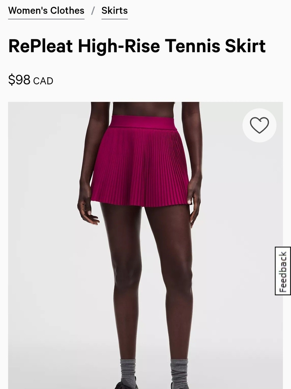 Lululemon BNWT HR Pleated Tennis Skirt - Autumn Rust - Picture 2 of 4